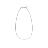 ハシバミ ネックレス レディース チェーン HASHIBAMI 天然石 ヘマタイト 留め具 マグネット ワンタッチ ポーチ付き 重ね付け シンプル おしゃれ カジュアル 普段使い 大人 20代 30代 瓦型 シルバー 43cm HB2100253