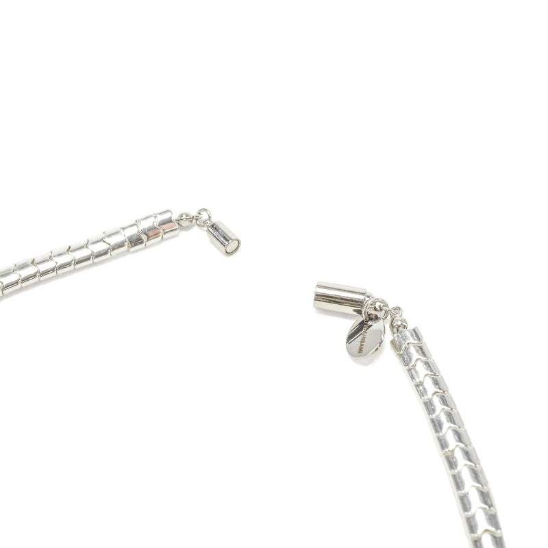 ハシバミ ネックレス レディース チェーン HASHIBAMI 天然石 ヘマタイト 留め具 マグネット ワンタッチ ポーチ付き 重ね付け シンプル おしゃれ カジュアル 普段使い 大人 20代 30代 瓦型 シルバー 43cm HB2100253