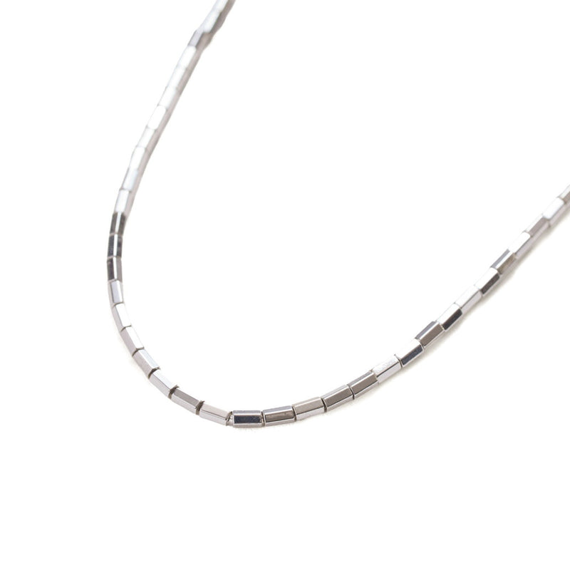 ハシバミ ネックレス レディース チェーン HASHIBAMI 天然石 ヘマタイト 留め具 マグネット ワンタッチ ポーチ付き 重ね付け シンプル おしゃれ 普段使い オケージョン 大人 20代 30代 角柱(長) シルバー 52cm HB2100254