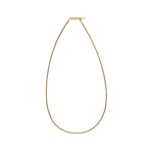 ハシバミ ネックレス レディース チェーン HASHIBAMI 円柱(長) ゴールド 52cm 天然石 ヘマタイト 留め具 マグネット ワンタッチ ポーチ付き 重ね付け シンプル おしゃれ 普段使い オケージョン 大人 20代 30代 HB2100256