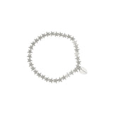 ハシバミ ブレスレット レディース ゴム HASHIBAMI シルバー 可愛い ブランド 天然石 ヘマタイト カジュアル シンプル 伸縮 フリーサイズ ポーチ付き 重ね付け おしゃれ 星 スター 星型 6mm HB2102276