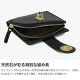 ハシバミ 二つ折り財布 財布 レディース ブランド HASHIBAMI 本革 革 牛革 レザー 小銭入れ カード 天然石 パワーストーン ミニ財布 コンパクト 小さい 小さめ 二つ折り 天然石二つ折りウォレット Ha-2511-103