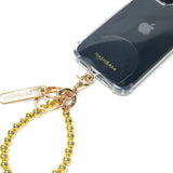 ハシバミ スマホストラップ ハンド 手首 HASHIBAMI ストラップ ハンドストラップ おしゃれ スマートフォン スマホ 携帯 レディース 女性 丸型ビーズ ビーズ風ストラップ ヘマタイト 丸玉 スマホハンドストラップ Ha-2504-078