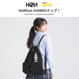 ヘム ナップサック レディース メンズ 高校生 おしゃれ HeM ブランド 軽い ポリエステル かわいい 部活 学校 中学生 ナップザック シンプル ロゴ 背負い スクバ A4 HeMfamコラボバッグ HINAKOナップ 39-73100