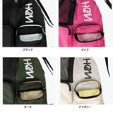 ヘム ナップサック レディース メンズ 高校生 おしゃれ HeM ブランド 軽い ポリエステル かわいい 部活 学校 中学生 ナップザック シンプル ロゴ 背負い スクバ A4 HeMfamコラボバッグ HINAKOナップ 39-73100