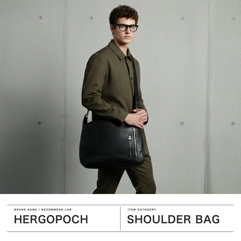 【正規取扱店】 エルゴポック ショルダーバッグ メンズ 大容量 大きめ おしゃれ HERGOPOCH バッグ ブランド 革 本革 斜め掛け トートバッグ トート 2WAY ジャパニーズファームレザー メッセンジャーバッグ JF-SL