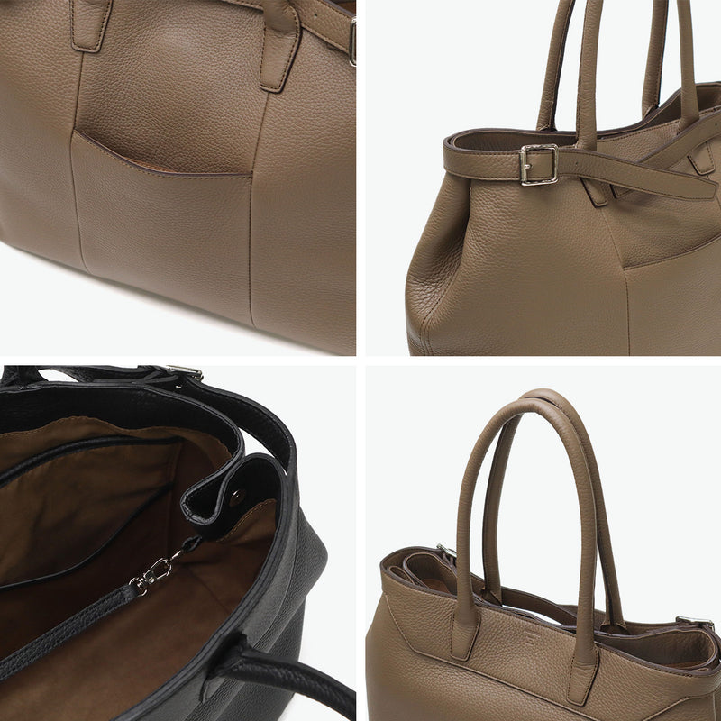 【正規取扱店】 エルゴポック トートバッグ メンズ B4 大きめ ブランド HERGOPOCH トート バッグ レザー カジュアル 本革 牛革 革 ビジネス 軽量 TL トリヨンラグーン シュリンクレザー トートバッグM TL-TTM