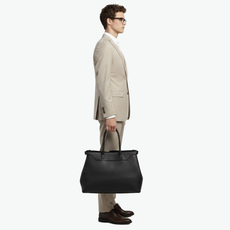 【正規取扱店】 エルゴポック トートバッグ メンズ B4 大きめ ブランド HERGOPOCH トート バッグ レザー カジュアル 本革 牛革 革 ビジネス 軽量 TL トリヨンラグーン シュリンクレザー トートバッグ TL-TT