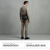 【正規取扱店】 エルゴポック ショルダーバッグ メンズ おしゃれ HERGOPOCH ショルダー バッグ ブランド 本革 革 小さめ 縦型 軽量 軽い 2WAY TC ソフトシュリンクレザー キューブショルダーバッグ TC-CS