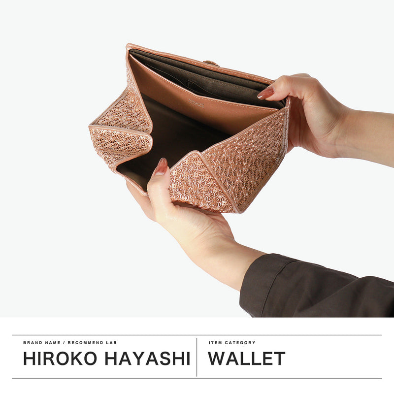 Hiroko Hayashi Wallet婦女的長錢包品牌真皮Hiroko Hiroko Hayashi Garcon錢包黑色輕巧輕巧優雅的時尚禮物女士GARCON GARCON GARCON GARCON PHARCON GARCON GIRE PRIFT在日本Girasole Girasole Girasole Long Long Mini 709-41944