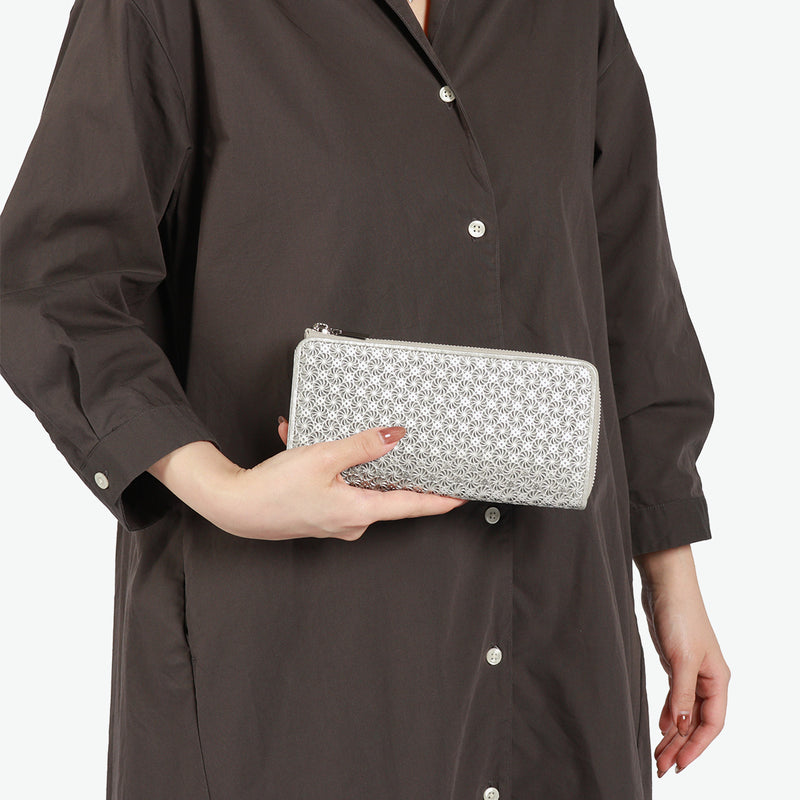 ヒロコ ハヤシ 財布 長財布 レディース 本革 HIROKO HAYASHI 大容量 ブランド L字ファスナー L字 黒 上品 高級感 おしゃれ 小銭入れあり カード プレゼント 女性 日本製 GIRASOLE ファスナー式長財布 709-41946