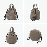 Hobo DrawString Bag 남성 여성 Hobo DrawString Pouch Bag 소형 핸드 헬드 미니 가방 Gusset 스타일리시 한 캔버스 일반 브랜드 캐주얼 4L 일본에서 만든 드로우 스트링 파우치 패딩 라이트 캔버스 HB-BG4515