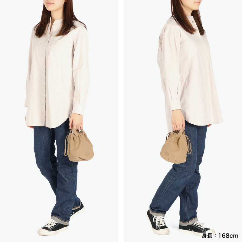 Hobo DrawString Bag 남성 여성 Hobo DrawString Pouch Bag 소형 핸드 헬드 미니 가방 Gusset 스타일리시 한 캔버스 일반 브랜드 캐주얼 4L 일본에서 만든 드로우 스트링 파우치 패딩 라이트 캔버스 HB-BG4515
