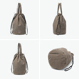 Beg Hobo Drawstring Beg Wanita Lelaki Hobo Beg Kecil Mini Beg Mini Dengan Gusset Gusset Canvas Plain Jenama Kasual 12L Made In Japan Drawstring Pouch S Canvas Light HB-BG4516