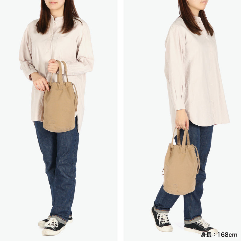 Beg Hobo Drawstring Beg Wanita Lelaki Hobo Beg Kecil Mini Beg Mini Dengan Gusset Gusset Canvas Plain Jenama Kasual 12L Made In Japan Drawstring Pouch S Canvas Light HB-BG4516