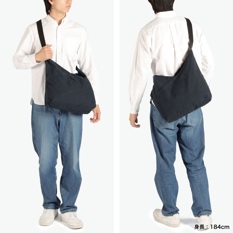 Hobo Shoulder Bag Men's Women's Crossbody Bag Large A4 Hobo Bag Crossbody Brand Adult Lightweight Lightweight Cotton Durable Shoulder Casual Made in Japan 15L AZUMA SHOULDER BAG M LIGHT CANVAS HB-BG4518