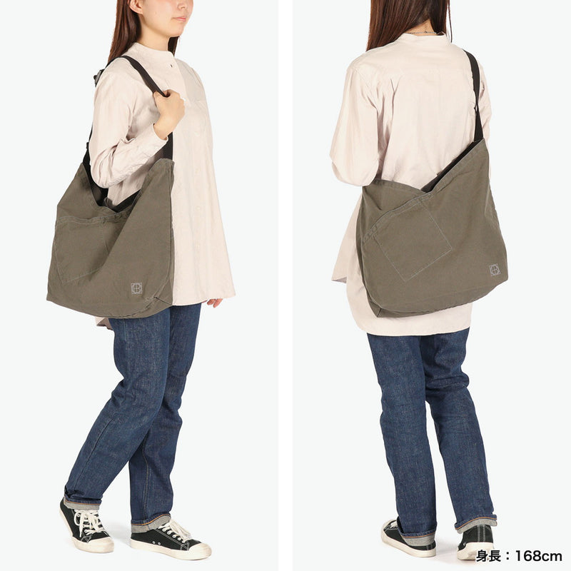 Hobo Shoulder Bag Men's Women's Crossbody Bag Large A4 Hobo Bag Crossbody Brand Adult Lightweight Lightweight Cotton Durable Shoulder Casual Made in Japan 15L AZUMA SHOULDER BAG M LIGHT CANVAS HB-BG4518