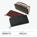 印傳屋 長財布 レディース メンズ 薄い INDEN-YA 財布 ブランド ラウンドファスナー 本革 革 鹿革 軽い 軽量 小銭入れ カード おしゃれ 革財布 漆 富士山 印伝屋 上原勇七 甲州印伝 日本製 たかね 束入F 2810
