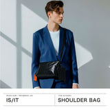 IS/IT ショルダーバッグ メンズ 斜めがけバッグ 小さめ イズイット かっこいい ブランド 斜めがけ 革 軽量 B5 ショルダー バッグ レザー 本革 牛革 2WAY クラッチ ポーチ付き ミニ DISH ディッシュ 945101