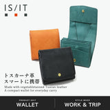 IS/IT 二つ折り財布 レザー 牛革 メンズ イズイット ブランド 財布 二つ折り 小さめ コンパクト おしゃれ 軽量 軽い 小銭入れあり カード シンプル 大人 上品 高級感 トスカーナ ギャルソン型小銭入れ 924604