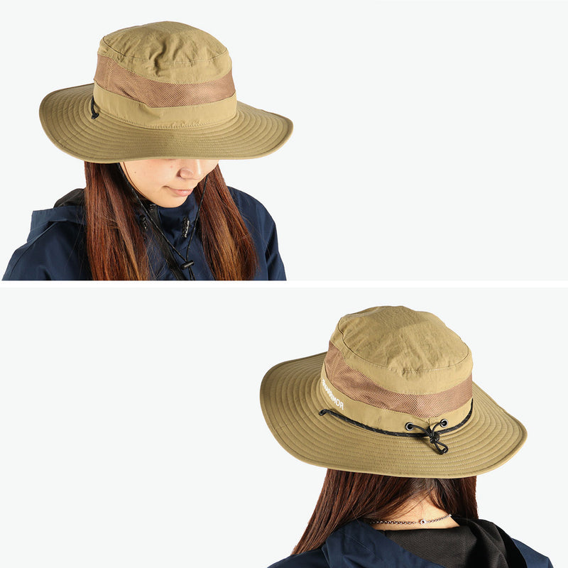 カリマー ハット メンズ レディース ストラップ KARRIMOR 帽子 夏 春夏 UVカット 大きめサイズ アウトドア おしゃれ 通気性 メッシュ 撥水 吸水速乾 抗菌防臭 汗止めテープ サイズ調整 あご紐 cord mesh hat 200188
