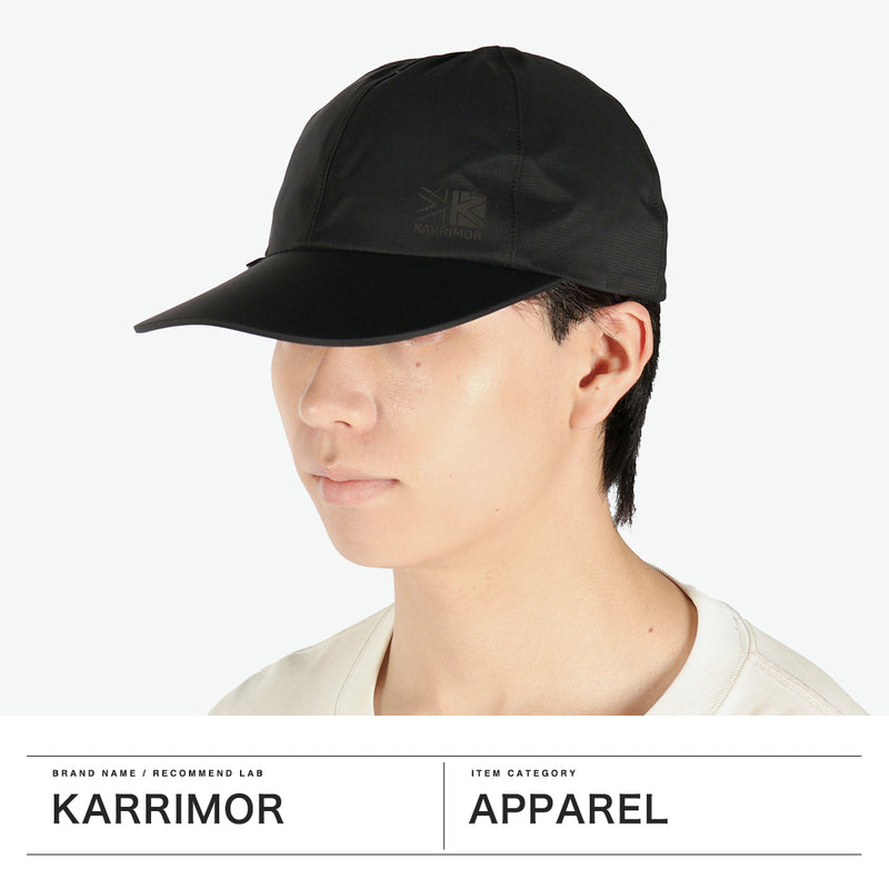 カリマー キャップ メンズ レディース ブランド KARRIMOR 帽子 夏用 夏 汗染み 防止 汗止めテープ 吸水速乾 防水 防水透湿 抗菌防臭 軽量 軽い 持ち歩き サイズ調整 サイズアジャスター アウトドア WTX LT rain cap 200170