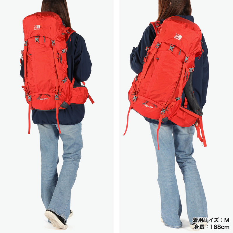 カリマー リュック メンズ レディース 大容量 KARRIMOR バックパック おしゃれ カジュアル アウトドア 登山 登山リュック ハイキング トレッキング ウエストベルト かぶせ ナイロン 旅行  30L A4 ridge 30+ 501206