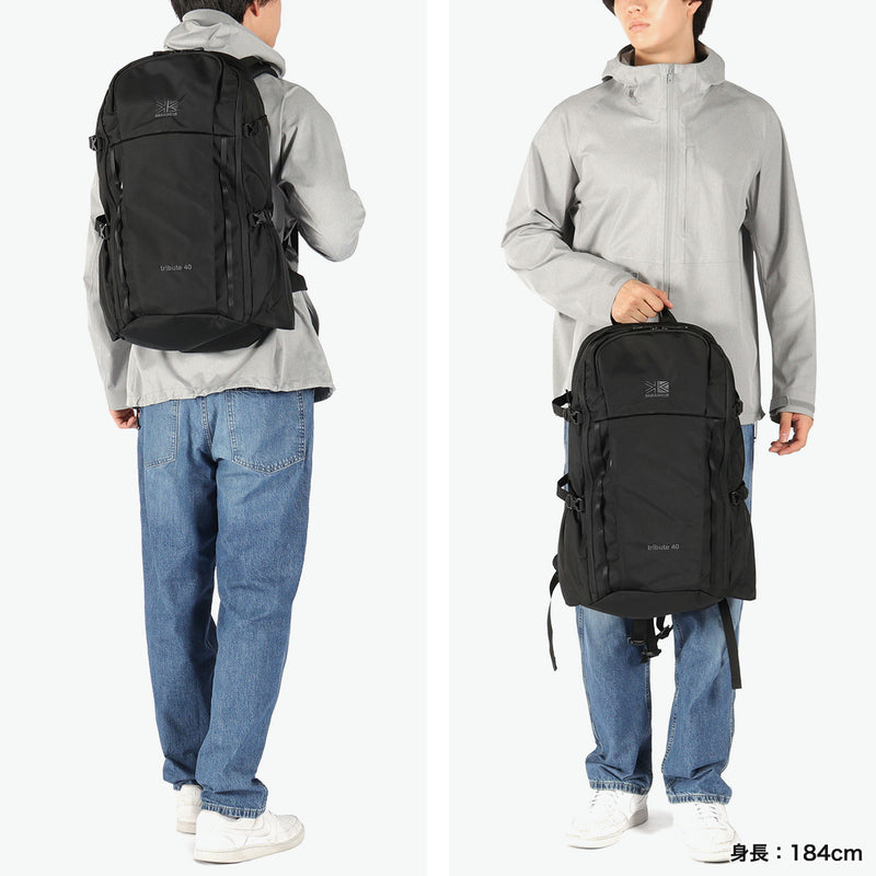 カリマー リュック メンズ レディース 大容量 KARRIMOR トリビュート おしゃれ カジュアル ブランド ノートPC 2層 トレッキング デイパック バックパック アウトドア ロゴ 40L A4 A3 15inch tribute 40 501233