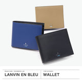 ランバン オン ブルー 財布 メンズ 二つ折 LANVIN en Bleu コンパクト ブランド 薄い 革 本革 牛革 レザー 軽量 軽い ミニ 小さめ 小さい 型押し ロゴ 小銭入れあり 二つ折り ワグラムII 504613