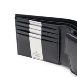 ランバン オン ブルー 財布 メンズ 二つ折 LANVIN en Bleu コンパクト ブランド 薄い 革 本革 牛革 レザー 軽量 軽い ミニ 小さめ 小さい 型押し ロゴ 小銭入れあり 二つ折り ワグラムII 504613