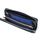 ランバン オン ブルー 長財布 メンズ  LANVIN en Bleu 財布 ラウンドファスナー 大容量 本革 革 牛革 小銭入れ カード おしゃれ シンプル 大人 上品 ブランド レザー型押し ロングウォレット ワグラムII 504616