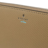 ランバン オン ブルー 長財布 メンズ  LANVIN en Bleu 財布 ラウンドファスナー 大容量 本革 革 牛革 小銭入れ カード おしゃれ シンプル 大人 上品 ブランド レザー型押し ロングウォレット ワグラムII 504616