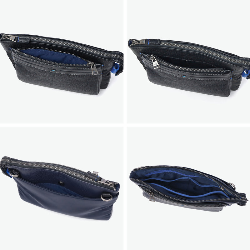 ランバン オン ブルー クラッチバッグ メンズ 小さめ 本革 ブランド LANVIN en Bleu バッグ ショルダーバッグ 斜めがけ セカンドバッグ クラッチ 手持ち 上品 A5 2WAY レイト クラッチショルダー 511101