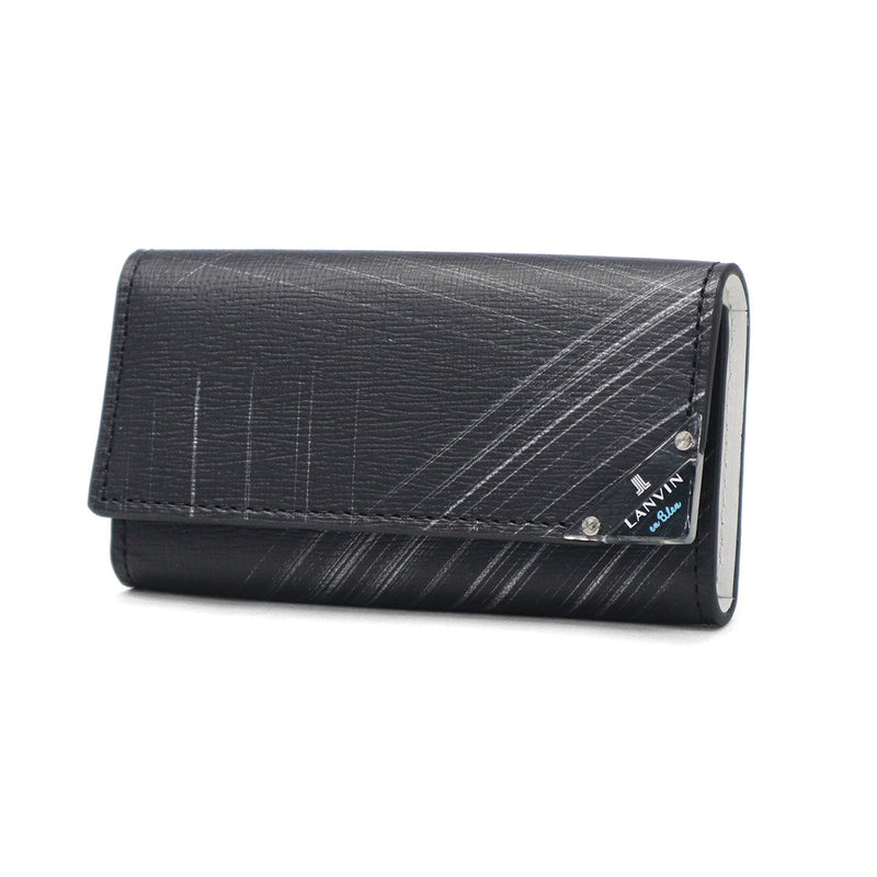 Lanvin on Blue Key Case for Men Leather Brand Lanvin en Bleu 가죽 가죽 진짜 가죽 카우 히드 키 가벼운 세련된 가죽 액세서리 케이스 핵심 사례 소형 슬림 한 얇은 성인 남자 30 대 및 40s 선물 아쿠아 513621