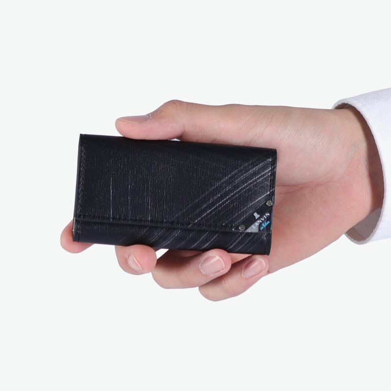 Lanvin on Blue Key Case for Men Leather Brand Lanvin en Bleu 가죽 가죽 진짜 가죽 카우 히드 키 가벼운 세련된 가죽 액세서리 케이스 핵심 사례 소형 슬림 한 얇은 성인 남자 30 대 및 40s 선물 아쿠아 513621