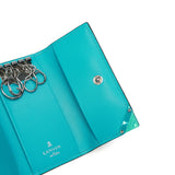 Lanvin on Blue Key Case for Men Leather Brand Lanvin en Bleu 가죽 가죽 진짜 가죽 카우 히드 키 가벼운 세련된 가죽 액세서리 케이스 핵심 사례 소형 슬림 한 얇은 성인 남자 30 대 및 40s 선물 아쿠아 513621