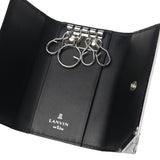 Lanvin on Blue Key Case for Men Leather Brand Lanvin en Bleu 가죽 가죽 진짜 가죽 카우 히드 키 가벼운 세련된 가죽 액세서리 케이스 핵심 사례 소형 슬림 한 얇은 성인 남자 30 대 및 40s 선물 아쿠아 513621