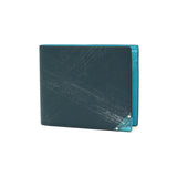 Lanvin on Blue Bifold Wallet for Men Brand LANVIN en Bleu Wallet Genuine Leather Easy to Use Compact Bifold Adult Leather Folding Wallet Leather Slim Thin Thin Coin Purse Lightweight Lightweight Gift Aqua 513622