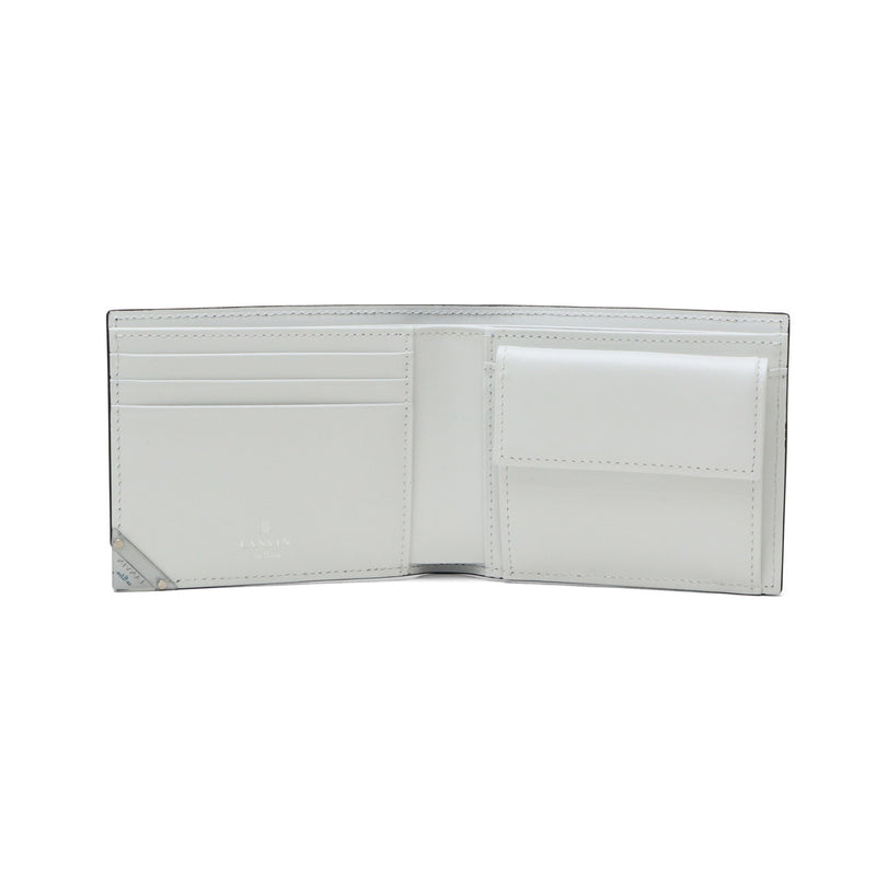Lanvin on Blue Bifold Wallet for Men Brand LANVIN en Bleu Wallet Genuine Leather Easy to Use Compact Bifold Adult Leather Folding Wallet Leather Slim Thin Thin Coin Purse Lightweight Lightweight Gift Aqua 513622