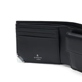Lanvin on Blue Bifold Wallet for Men Brand LANVIN en Bleu Wallet Genuine Leather Easy to Use Compact Bifold Adult Leather Folding Wallet Leather Slim Thin Thin Coin Purse Lightweight Lightweight Gift Aqua 513622