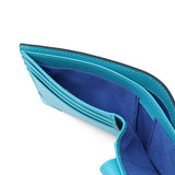 Lanvin on Blue Bifold Wallet for Men Brand LANVIN en Bleu Wallet Genuine Leather Easy to Use Compact Bifold Adult Leather Folding Wallet Leather Slim Thin Thin Coin Purse Lightweight Lightweight Gift Aqua 513622
