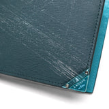 Lanvin on Blue Bifold Wallet for Men Brand LANVIN en Bleu Wallet Genuine Leather Easy to Use Compact Bifold Adult Leather Folding Wallet Leather Slim Thin Thin Coin Purse Lightweight Lightweight Gift Aqua 513622