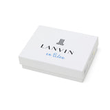 Lanvin on Blue Bifold Wallet for Men Brand LANVIN en Bleu Wallet Genuine Leather Easy to Use Compact Bifold Adult Leather Folding Wallet Leather Slim Thin Thin Coin Purse Lightweight Lightweight Gift Aqua 513622
