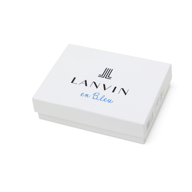 Lanvin on Blue Bifold Wallet for Men Brand LANVIN en Bleu Wallet Genuine Leather Easy to Use Compact Bifold Adult Leather Folding Wallet Leather Slim Thin Thin Coin Purse Lightweight Lightweight Gift Aqua 513622