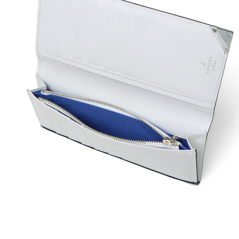 ランバン オン ブルー 長財布 メンズ LANVIN en Bleu 財布 薄い ブランド 本革 レザー 革 スリム 薄型 シンプル 軽量 カード入れ 多い おしゃれ 大人 男性 30代 40代 プレゼント かっこいい アクア 513624
