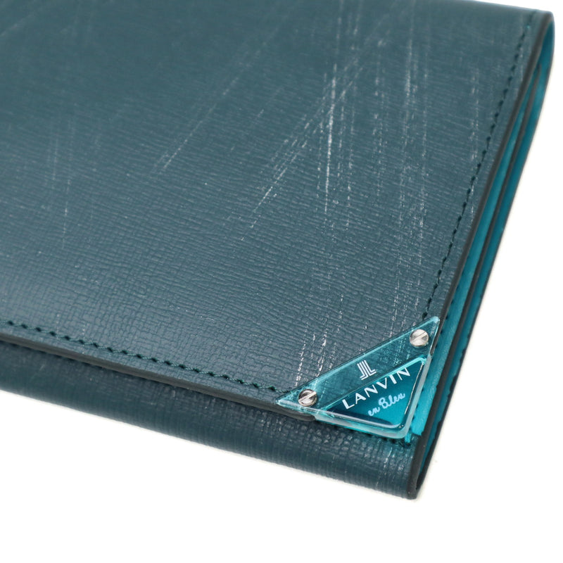 ランバン オン ブルー 長財布 メンズ LANVIN en Bleu 財布 薄い ブランド 本革 レザー 革 スリム 薄型 シンプル 軽量 カード入れ 多い おしゃれ 大人 男性 30代 40代 プレゼント かっこいい アクア 513624