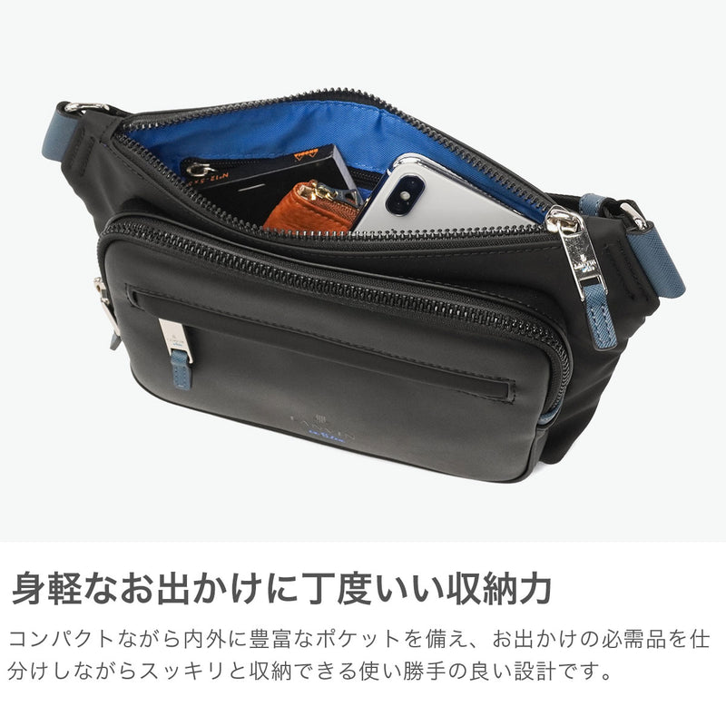 ランバン オン ブルー ショルダーバッグ メンズ レディース 斜めがけバッグ LANVIN en Bleu ブランド 小さめ 斜めがけ 大人 軽量 軽い ショルダー バッグ 合皮 撥水 耐水 ドレッセ ミニショルダーバッグ 515111