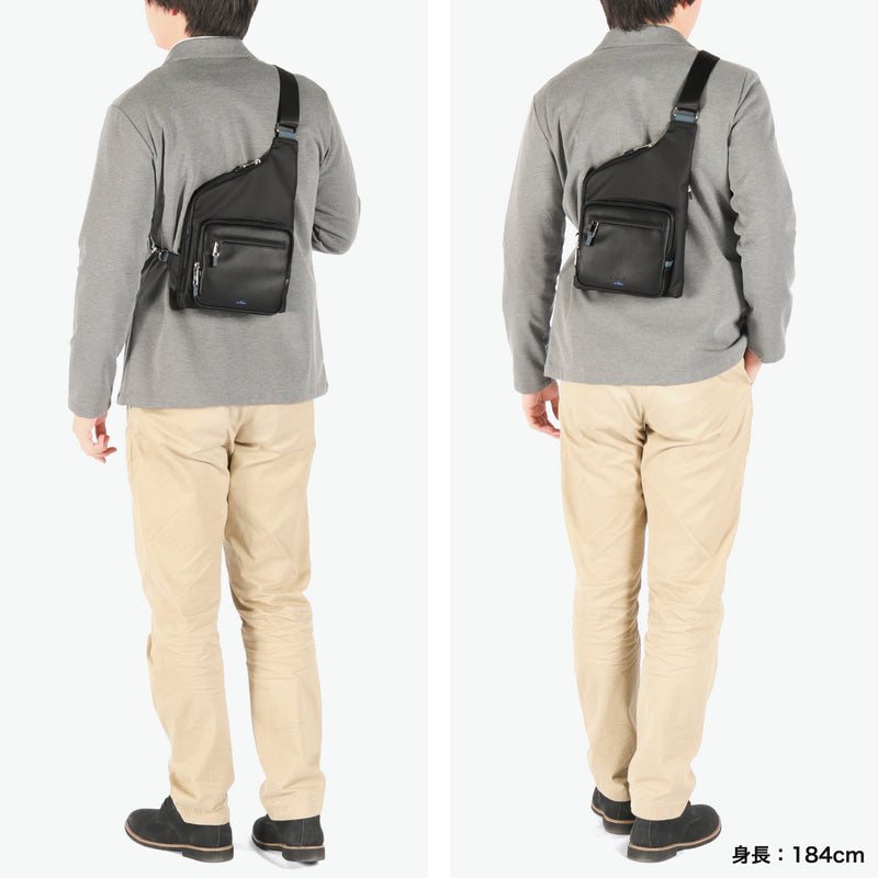 ランバン オン ブルー ボディバッグ メンズ レディース 小さめ ペットボトル LANVIN en Bleu ブランド 軽量 軽い 斜めがけ ワンショルダー バッグ 合皮 撥水 耐水 ドレッセ ワンショルダーバッグ 515911