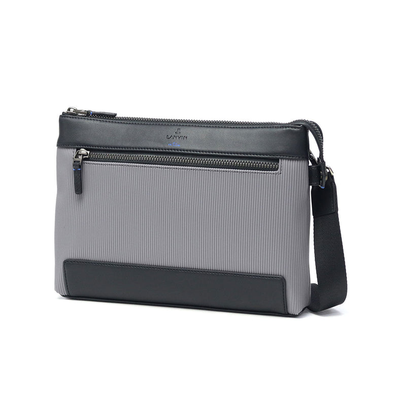 Lanvin上的Blue Clutch Bag男士品牌Lanvin en Bleu 2way肩帶crossbody第二袋手拿包手持式商務休閒pvc條紋A5凹凸手拿包肩517121