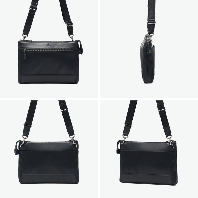 LANVIN on蓝色离合器包男士品牌LANVIN en Bleu 2way斜挎包斜挎包第二包离合器手持PVC条纹A5 颠簸离合器肩517121